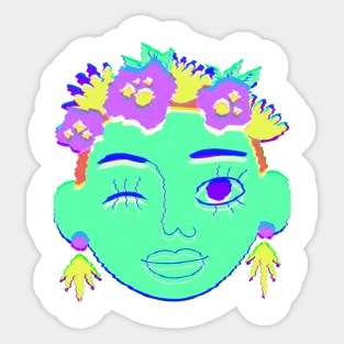 Face colorful Sticker